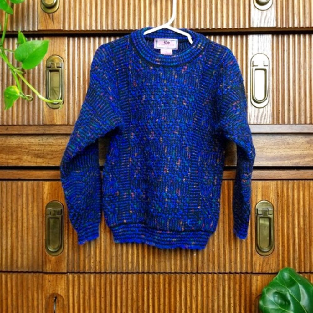 Vintage Kids Sweater Blue Size Medium